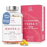 Omega 3 Kapseln Hochdosiert 2000mg Omega 3 Öl 1000mg EPA + 500mg DHA pro...