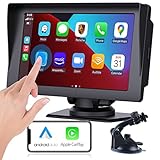 7' HD Touchscreen Wireless Apple CarPlay and Android Auto, Car Play Autoradio mit GPS...