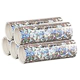 PartyMarty Silber Metallic Luftschlangen im 5er Sparpack - 5 Rollen mit je 18...