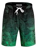 APTRO Herren Badehose Freizeit Short Schnelltrocknend Badeshorts Grün BS023 L