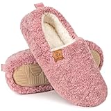 EverFoams Damen Warme Lammfell Memory Foam Voll Hausschuhe, rose, 38/39 EU