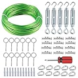 hannger Drahtseil 3mm & M5 Spannschlösser Kit, 30m Stahlseil mit Ösen...