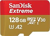 SanDisk Extreme microSDXC UHS-I Speicherkarte 128 GB für Actioncams und Drohnen...