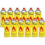 Alpen Camping Butan 12x400ml Gaskartuschen Gasflasche für Gaskocher Campingkocher...