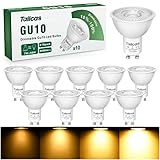 Tailcas GU10 LED Dimmbar Lampe, GU10 led warmweiss 3000K, 7W Spotlight Birne 500...