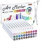 Shuttle Art Alkohol Marker, 30 buntes Alkohol Marker Stifte Set mit Doppelspitzen, Graphic...