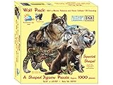 Wolfsrudel (Konturenpuzzle): Wolf Pack. A Shaped Jigsaw Puzzle