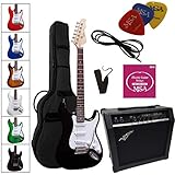 ELEKTROGITARRE - FARBAUSWAHL - E-GITARRE - IM SET MIT 45WATT VERSTÄRKER -...