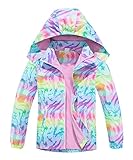 CAMLAKEE Mädchen Regenjacke Gefütterte Kinder Softshelljacke Übergangsjacke Warme Jacke...