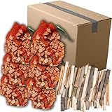 holz4home® Anfeuerholz 18kg (6 Netze 3 à kg) I Nadelholz Ofenfertig Getrocknet...