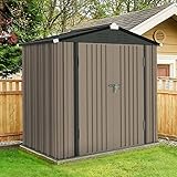 UDPATIO Metall Gartenhaus mit 4.3 m³ - 200 x 131 x 192 cm für den Außenbereich,...