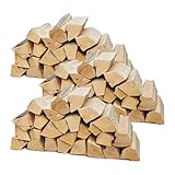 Flameup Brennholz Buche, Kaminholz mit Rinde, 90 kg Buchenholz, Feuerholz für Ofen,...