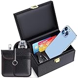 Autoschlüssel Faraday Box & Bags (2 STK), Keyless Go Schutz von Handy, Signalblocker für...