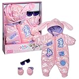 BABY born Deluxe Skianzug mit Hasenohren, mit Sonnenbrille und Handschuhen für 43 cm...