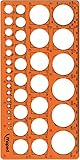 Maped M277620 - Kreisschablone Technic, für Kreise Ø 1 - 35 mm, orange