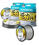 SHIMANO Kairiki SX8 0.18mm, 14.0kg, 2700m, Stahlgrau, 8 x Geflochtene Angelschnur,...