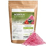 Acerola Pulver - 300 g (6,6 Monate Vorrat) - Natürliches Vitamin C - 200...