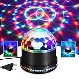 Discokugel, 5W LED Discolicht Partylicht RGB Discokugel 51 LEDs Musikgesteuert &...