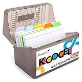 Koogel Karteikarten Box, Lernkarteibox Karteikasten für 300 Karten 12,5 x 7,5...