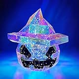 Colorful Pumpkin Lantern, Decorative Halloween Pumpkin, Iridescent Pumpkin Light, LED...