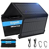 Bogseth 21W Solarpanel Faltbar mit 2 USB Anschluss Wasserdichtes Tragbares Solarladegerät...