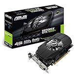 Asus PH-GTX1050TI-4G Nvidia GeForce Grafikkarte (PCIe 3.0, 4GB DDR5 Speicher, HDMI, DVI,...