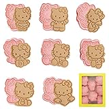 3D Cartoon Ausstecher 8 Stück Hello Kitty Keksform Cartoon Formen 3D Keks...