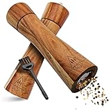 Schwarzwald Spirit Salz und Pfeffermühle Holz Groß (21 cm) - 2er Set mit Pfeffer und...