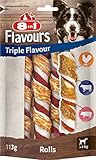 8in1 Triple Flavour Rolls Kaustangen für Hunde - Kausnacks mit extra viel...