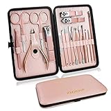 ZIZZON Maniküre-Set 18 in 1 Professionelles Pediküre-Set Nagelschere Grooming...