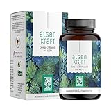 NATURTREU® Algenkraft - Omega 3 Vegan aus Algenöl – 1000mg Omega 3 Algenöl...