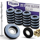 Filzada® 20x Teflongleiter zum Schrauben - Ø 22 mm (rund) -...