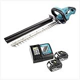 Makita DUH 523 Akku Heckenschere 18V 52cm mit 2x 3,0Ah Akku und Ladegerät