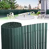 Izrielar PVC Sichtschutzmatte 90 x 900 cm, Sichtschutzzaun Gartenzaun mit Kabelbindern,...