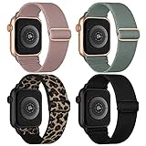 CCnutri Elastisches Nylon Loop Armband Kompatibel mit Apple Watch 38mm 40mm 41mm 42mm 44mm...