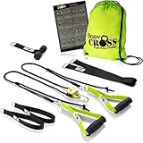 PREMIUM Schlingentrainer mit Umlenkrolle für zuhause| Sling Trainer Set mit Befestigung...