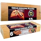 Dominion Grilling Co. Räucherbretter 6 XL Grillbretter/Grillplanken aus Zedernholz in...