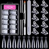 MELLIEX 100 Stücke Dual Nail Forms Set, Nagelverlängerung Doppelte künstlicher...