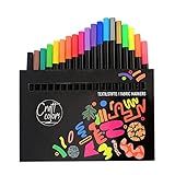 Craft Colors® Stoffstifte Set, 19 x leuchtende Farben, Textilstifte,...