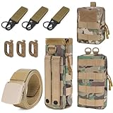 3 Pack Molle Tasche Taktische Hüfttaschen, Multifunktional Gürteltasche Bauchtasche...