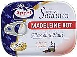 Appel Sardinenfilets - Zarte Ölsardinen Madeleine rot – Feine Fischfilets in...