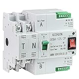 Dual Power Transferschalter, 2P AC Automatischer Umschalter Transfer Switch 220V...