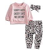 Geagodelia 3tlg Babykleidung Set Baby Mädchen Kleidung Outfit T-Shirt Top/Body...