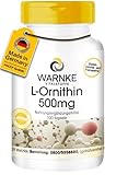 L-Ornithin Kapseln - 500mg L-Ornithin pro Kapsel - 100 Kapseln - hochdosiert & vegan -...