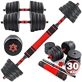 C.P.Sports 2in1 Kurzhantel & Langhantel Set 30kg / 40kg | Hantelscheiben – Gewichte –...