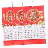 CAXUSD 3 Stück 2023 Wandkalender 2023 Memokalender 2023 Mondkalender Chinesischer...