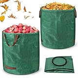 YRHome Gartenabfallsack Stabil 2x 272L Gartensack Robust Gartensäcke Rasensack...