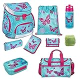 Butterfly Schulranzen-Set 9tlg. Scooli Campus FIT Ranzen 1. Klasse mit...