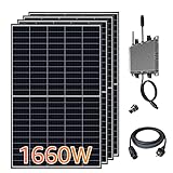 Balkonkraftwerk 1660 W / 1600 W Photovoltaik Solaranlage Steckerfertig WiFi...