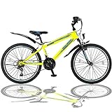 Talson 26 Zoll Mountainbike Fahrrad Beleuchtung, Gabelfederung und 21-Gang...